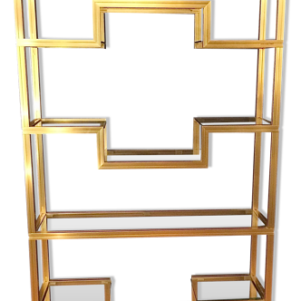 Golden brass floor Pierre Vandel, Paris circa 70