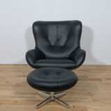 Armchair ML 214 with Ottoman by Illum Wikkelsø for Mikael Laursen 1960s