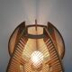 Lampe scandinave vintage bois et métal chromé
