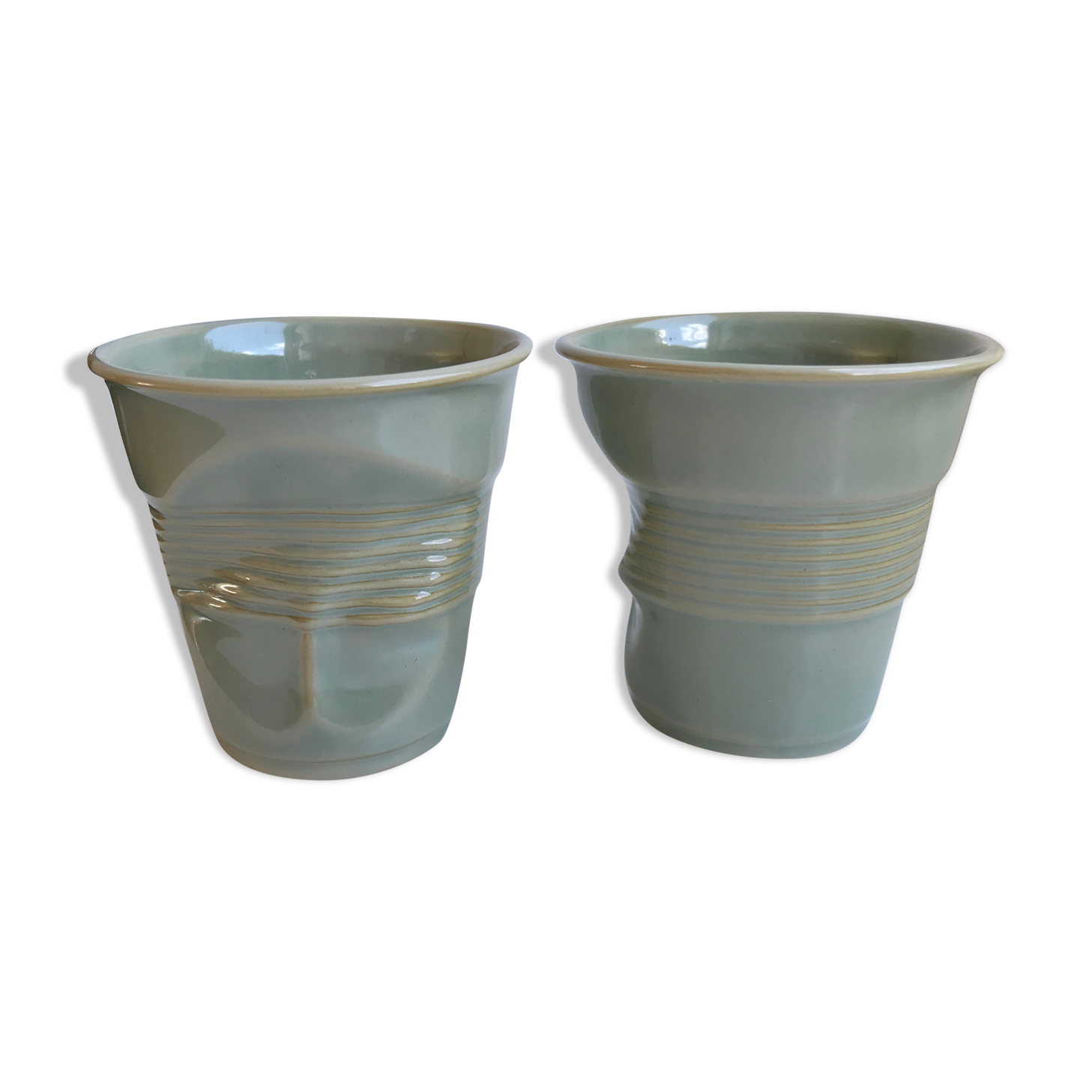 Duo de tasses revol couleur vert sauge