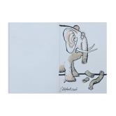 Lithograph greeting card by Renald Searle - 1981 -