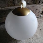 Suspension globe verre blanc