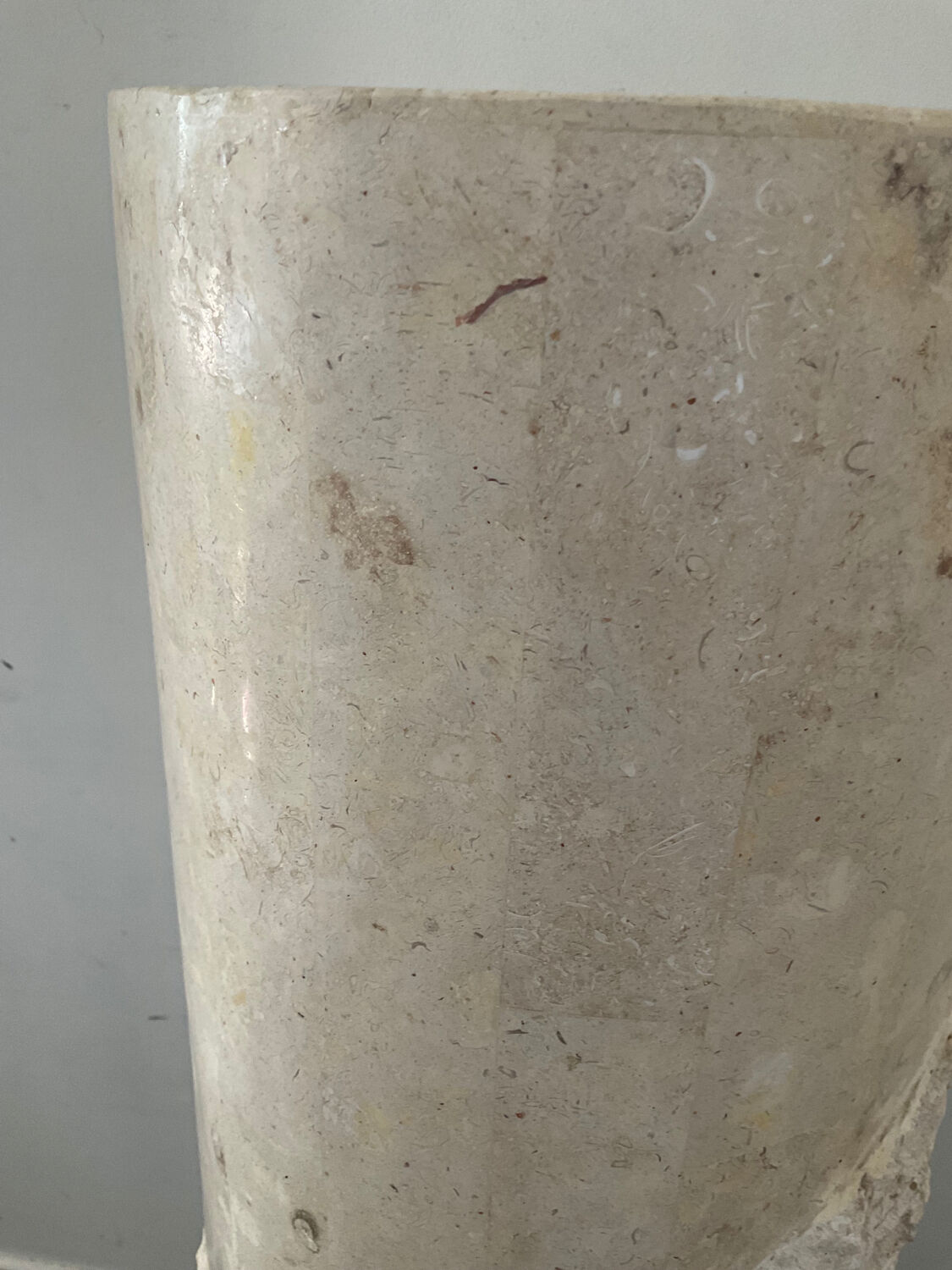 Vintage travertine column from the 70s-80s