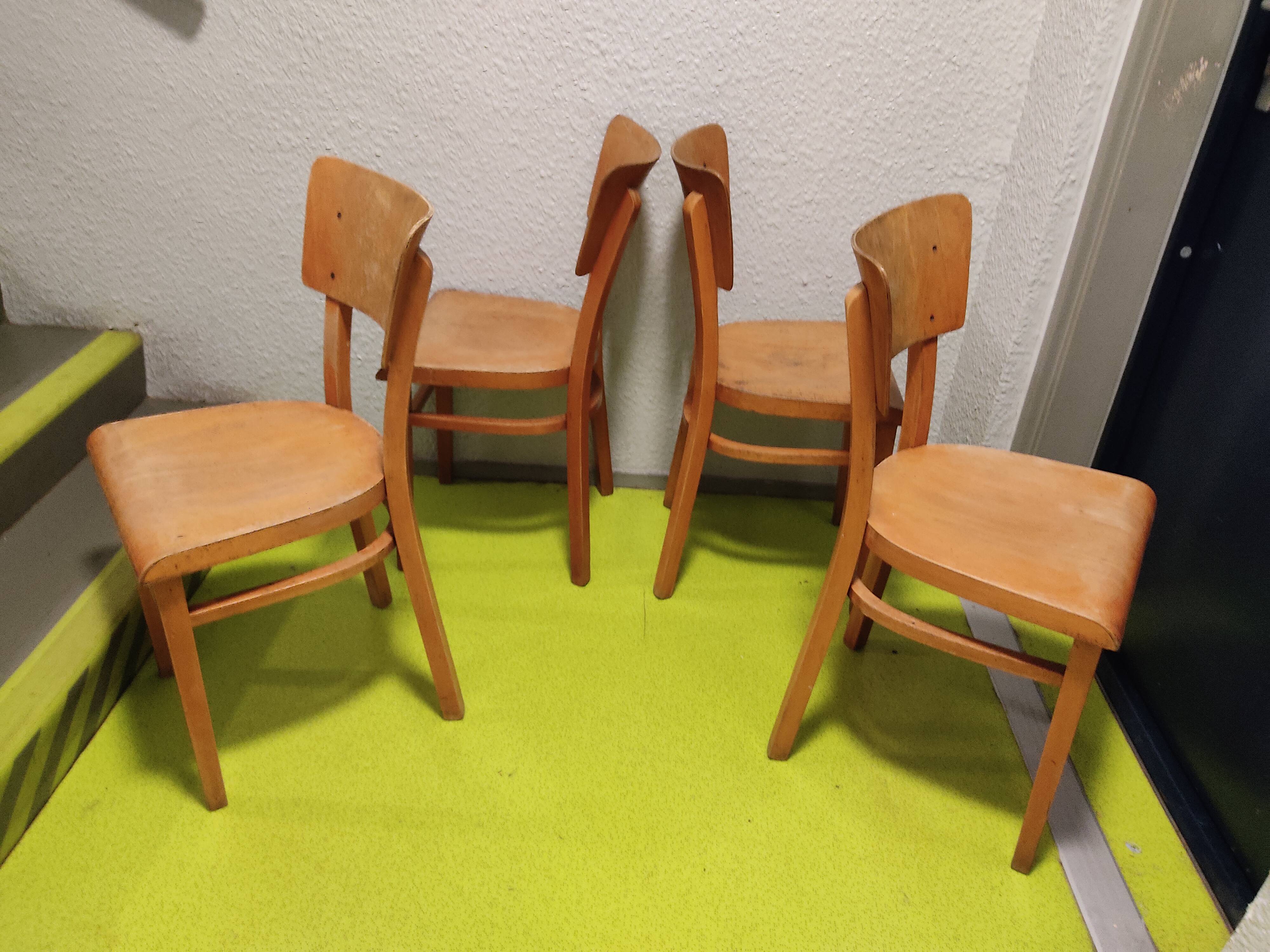 4 bistro chairs 50s Thonet
