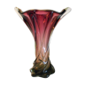 Vase Art Nouveau glass twisted two-tone, 1940