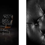 Vintage Mid-Century Modern Swiss Leather Lounge Chair from Giroflex