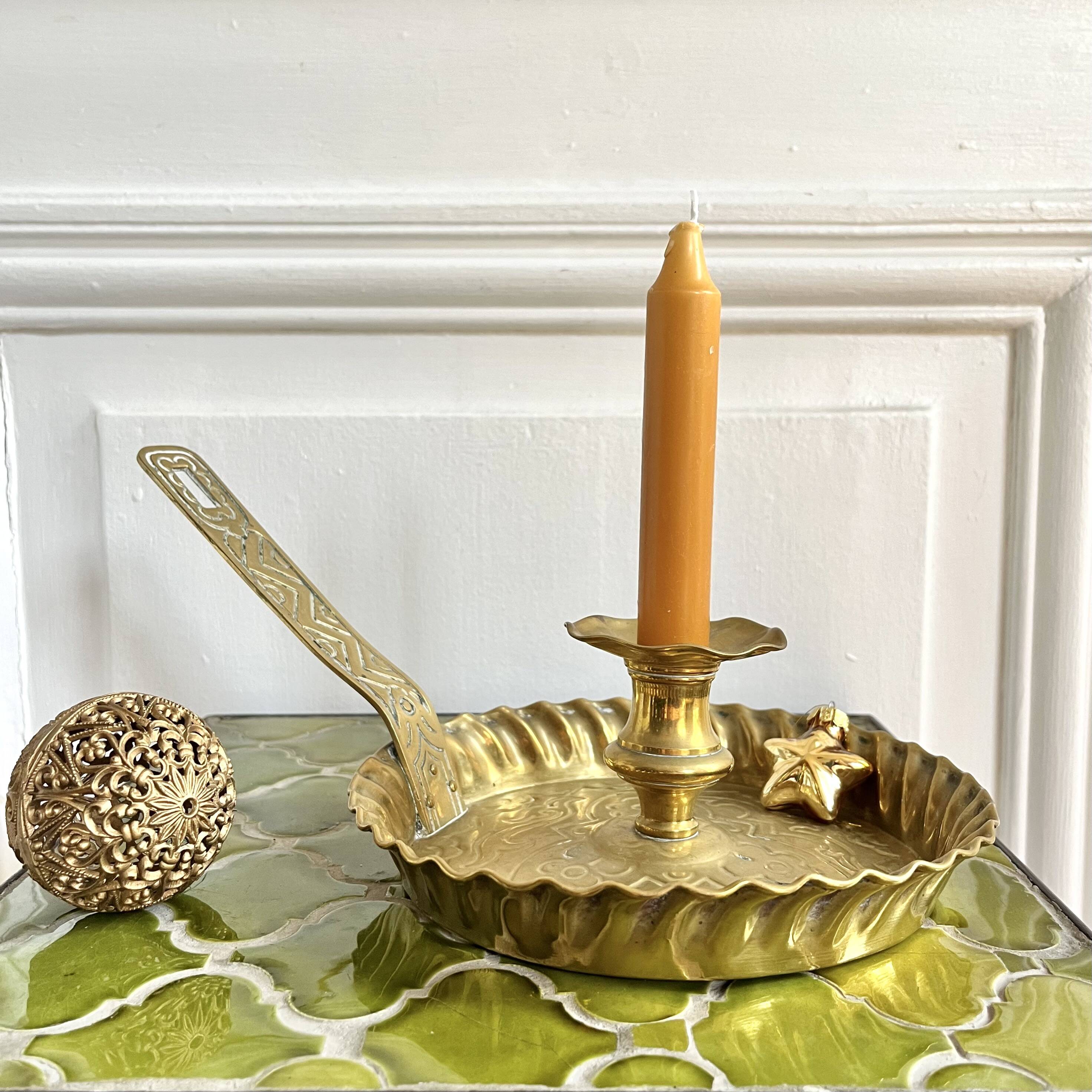 Antique XXL hand candle holder