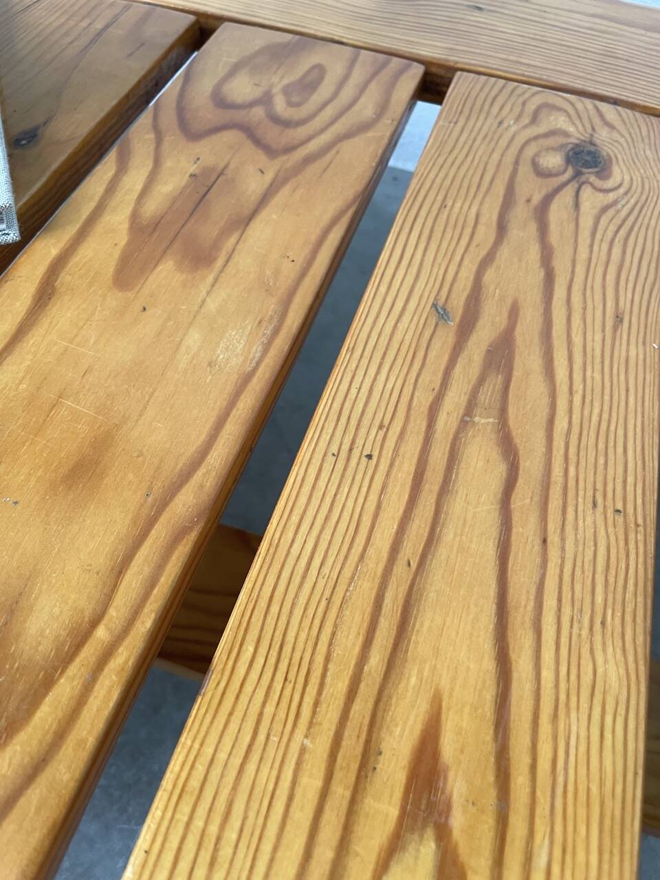 70s pine table regain
