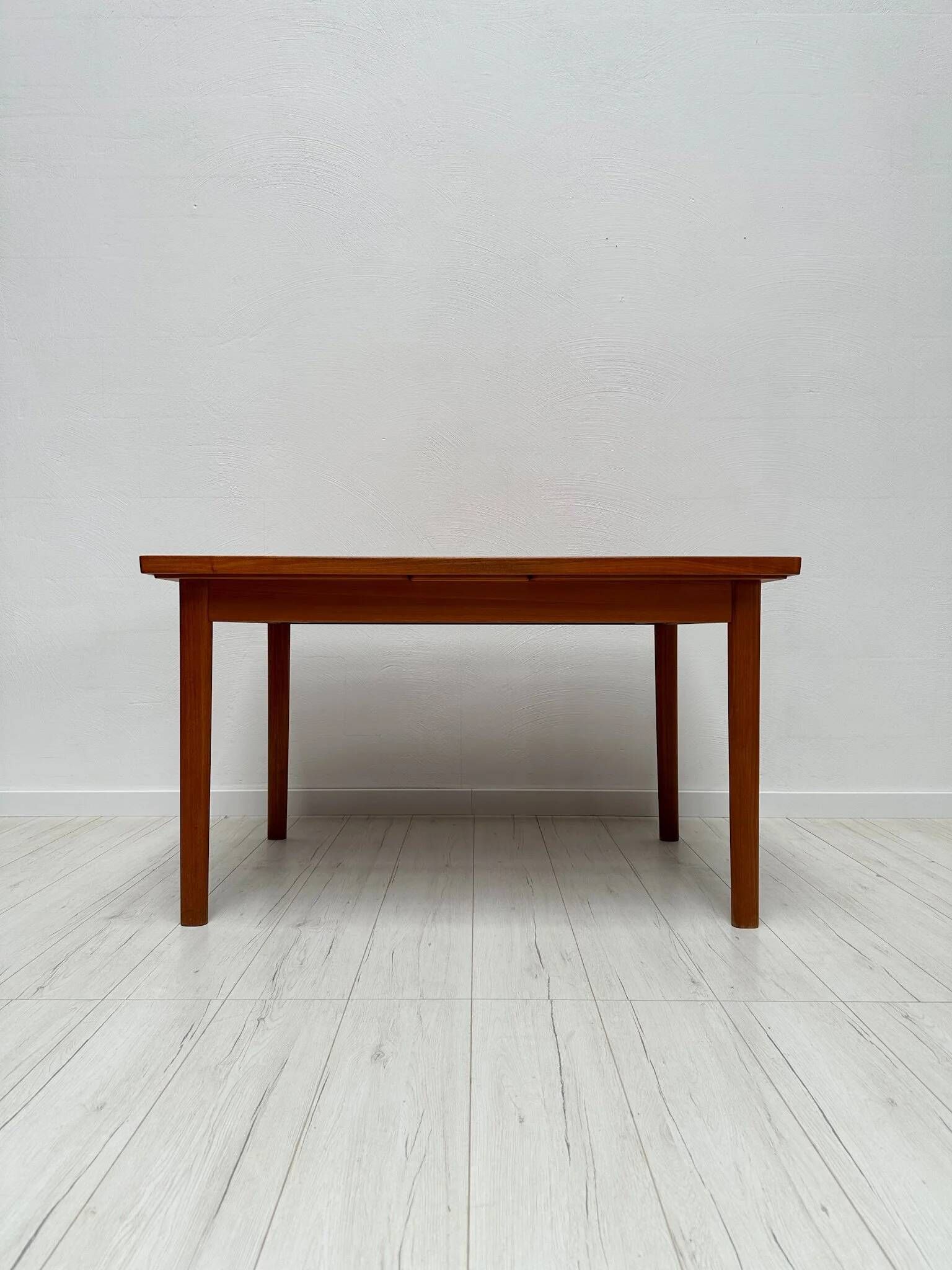 1960s large vintage Danish teak extendable dining table by Vamo Sønderborg