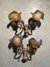 Pair of glass paste wall lights in Art Nouveau style signed Viamme.