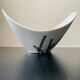 5 White and Silver Porcelain Bowls Made in France