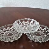 Cendrier verre vintage de collection ciselé