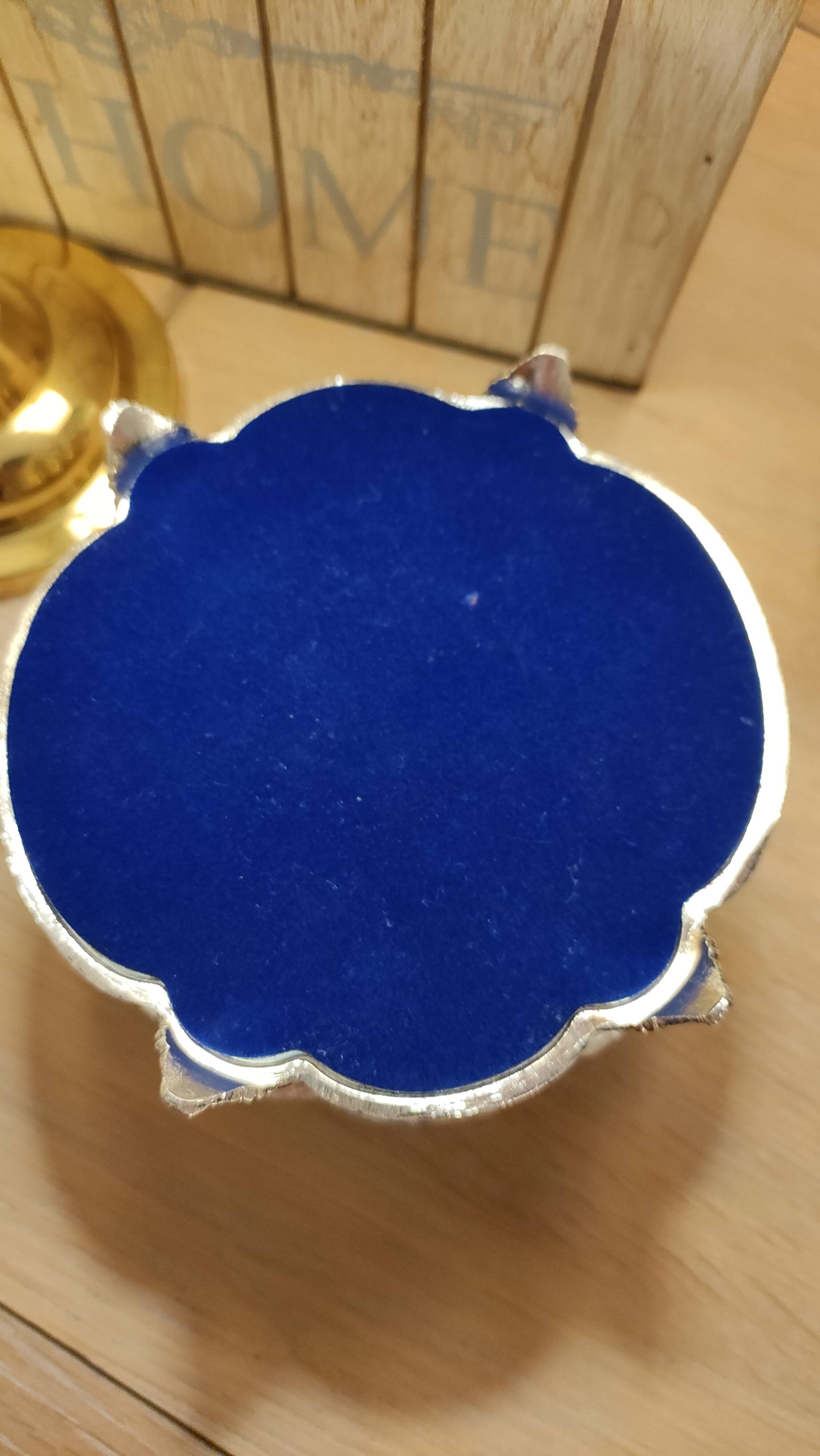 Beautiful silver metal jewelry box