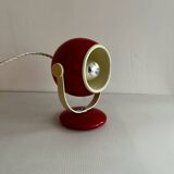 Red 70s eyeball table lamp