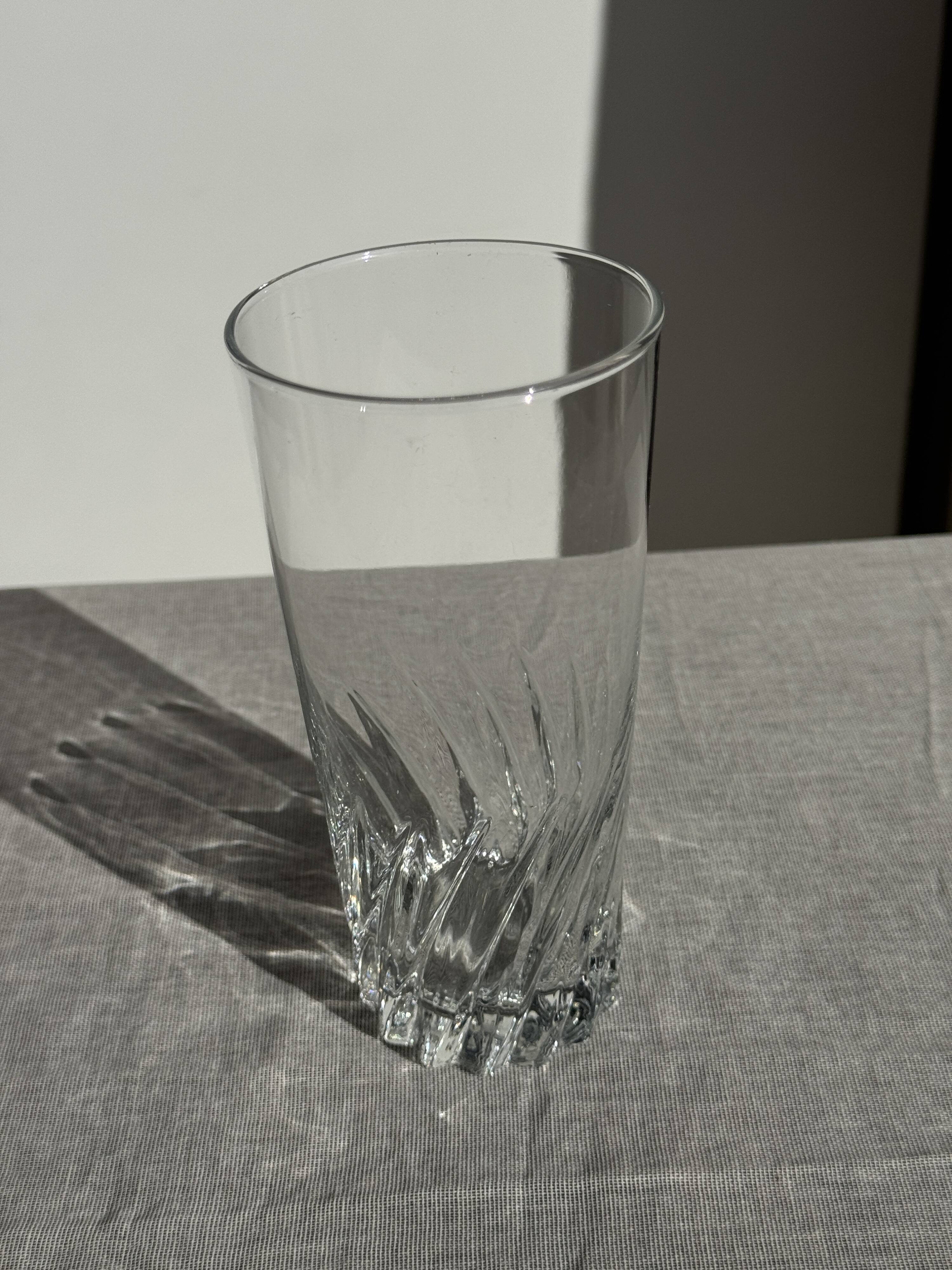 Set of 6 glass orangeade glasses H14.5 D7