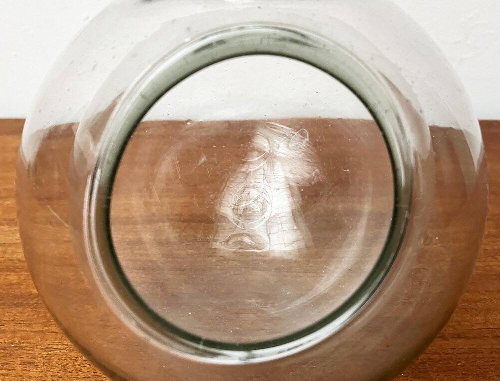 Mid-century glass hanging planter, 1960s