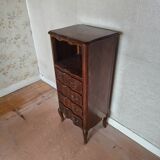 Commode meuble entrée 4 tiroirs et tablette escamotable ancienne