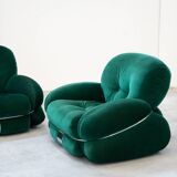 Living room, 2 armchairs and 3-seater sofa, OKAY model, Adriano Piazzesi, 1970