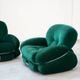 Living room, 2 armchairs and 3-seater sofa, OKAY model, Adriano Piazzesi, 1970