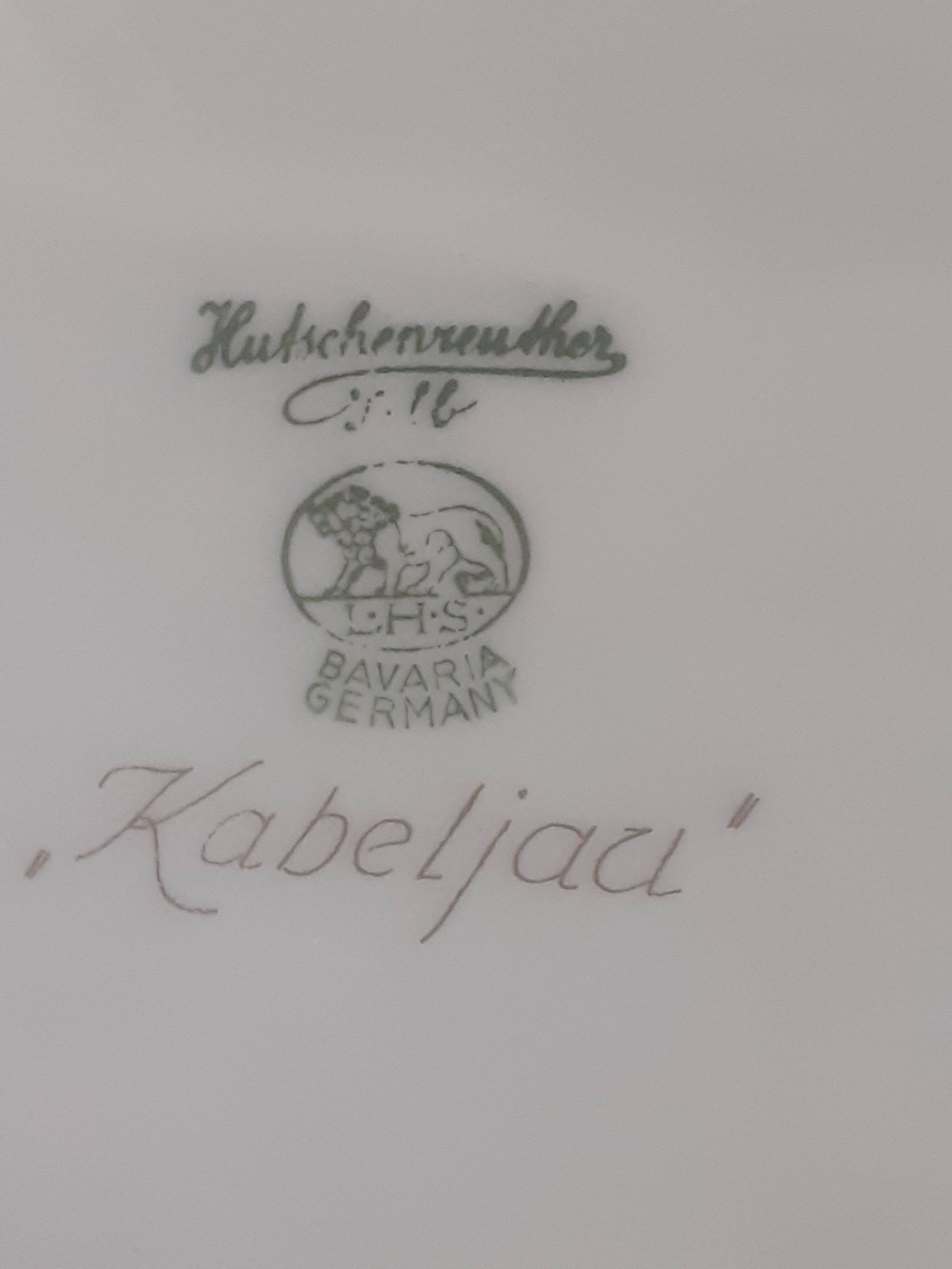 set of 4 Bavaria Hutschenreuther porcelain fish plates