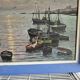 Oil painting on canvas - Marine Sailboats Signed M Labarde 54cm x 89cm