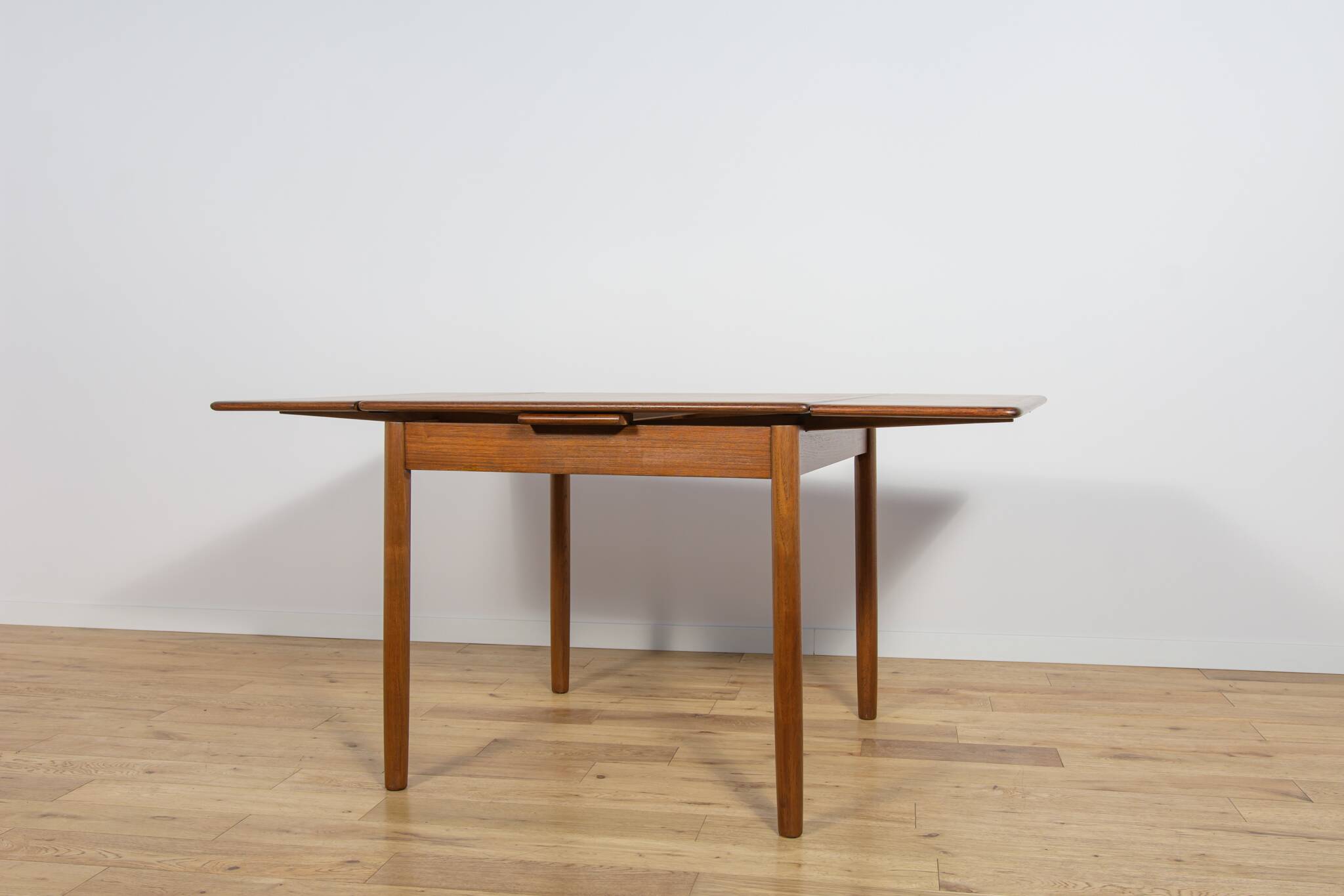 Mid-Century Square Extendable Teak Dining Table, Denmark, 1960s