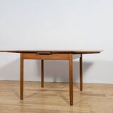 Mid-Century Square Extendable Teak Dining Table, Denmark, 1960s