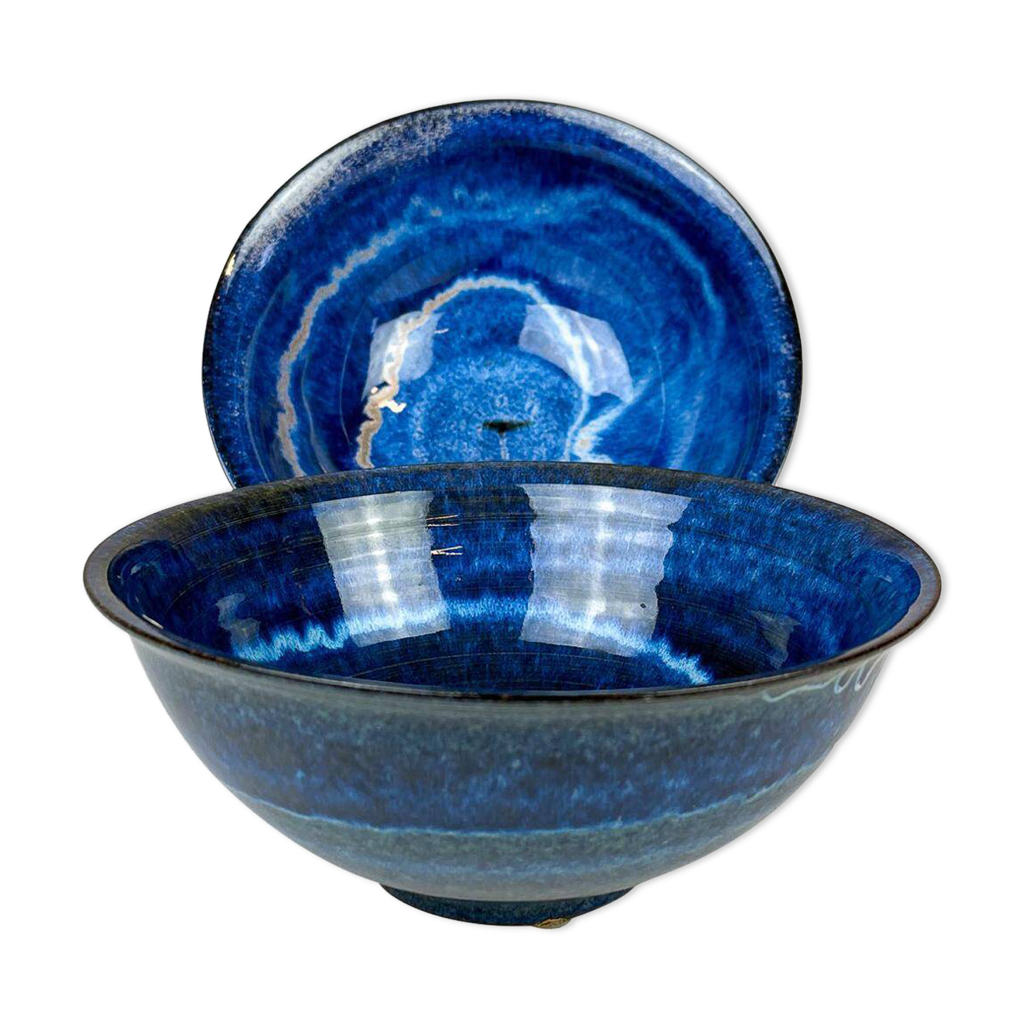 Modernist ceramic bowl by Carl-Harry Stålhane, Design Huset, Sweden.