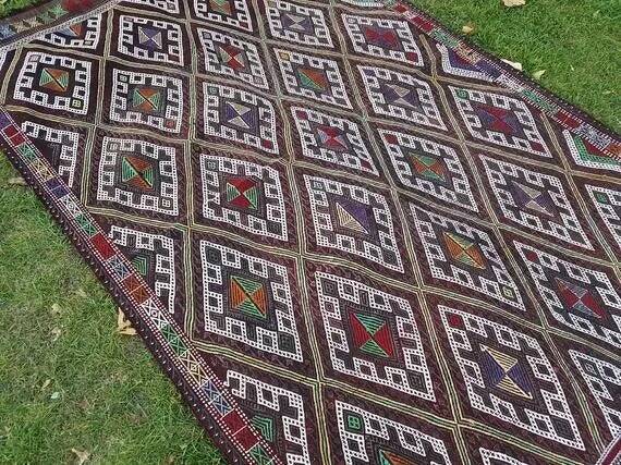 Kilim turc vintage tissé main 160x260 cm