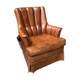 Leather club armchair