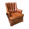 Leather club armchair