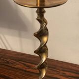 Twisted brass vintage candlestick