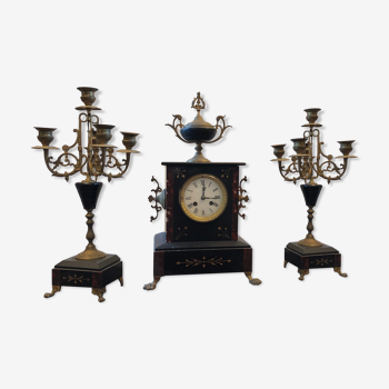 Horloge marbre et régule Napoleon III