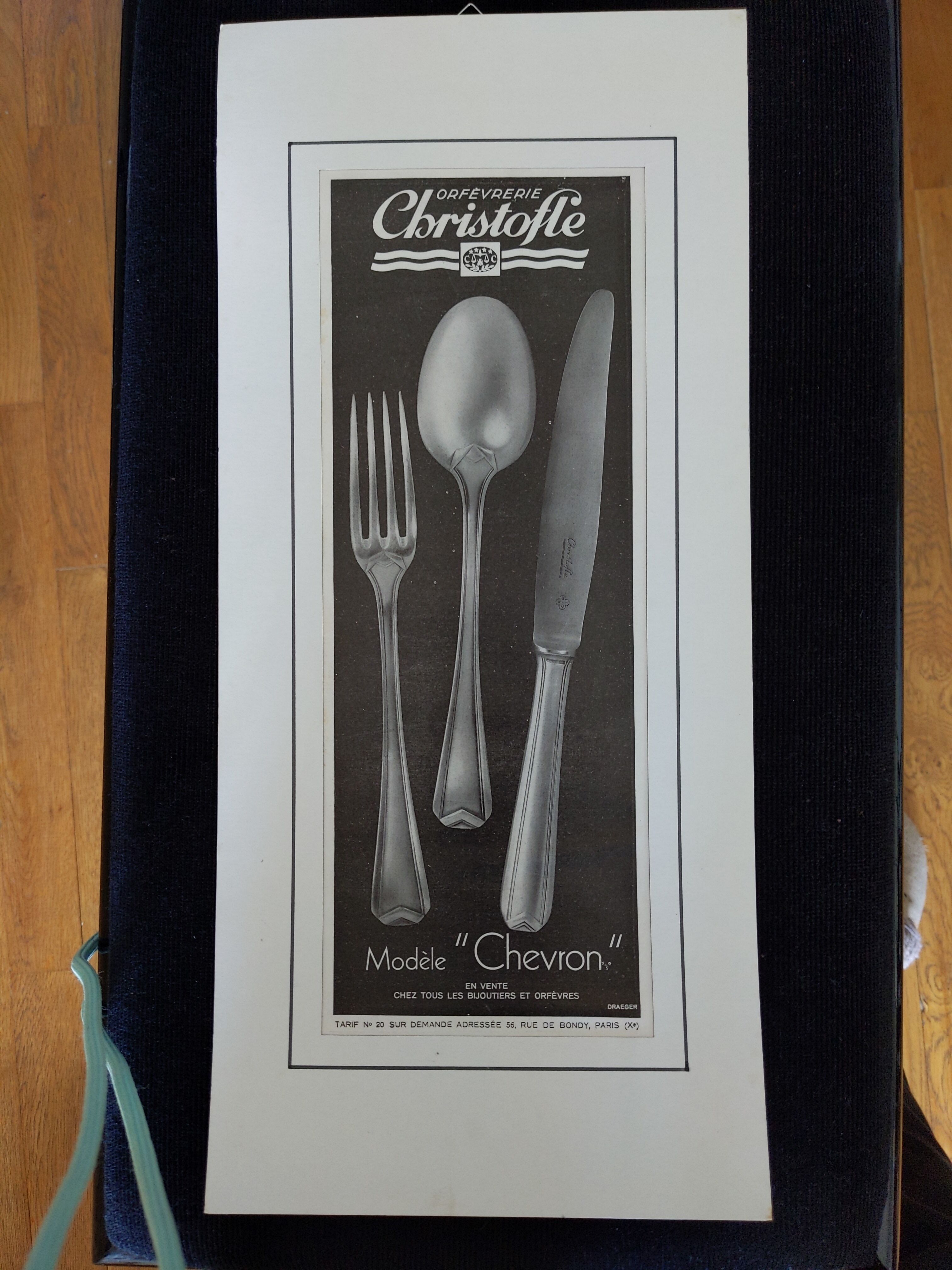 Antique advertising December 27, 1930 vintage cutlery kitchen goldsmith christofle