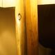 High-end industrial chic style lamp – cedar wood & metal