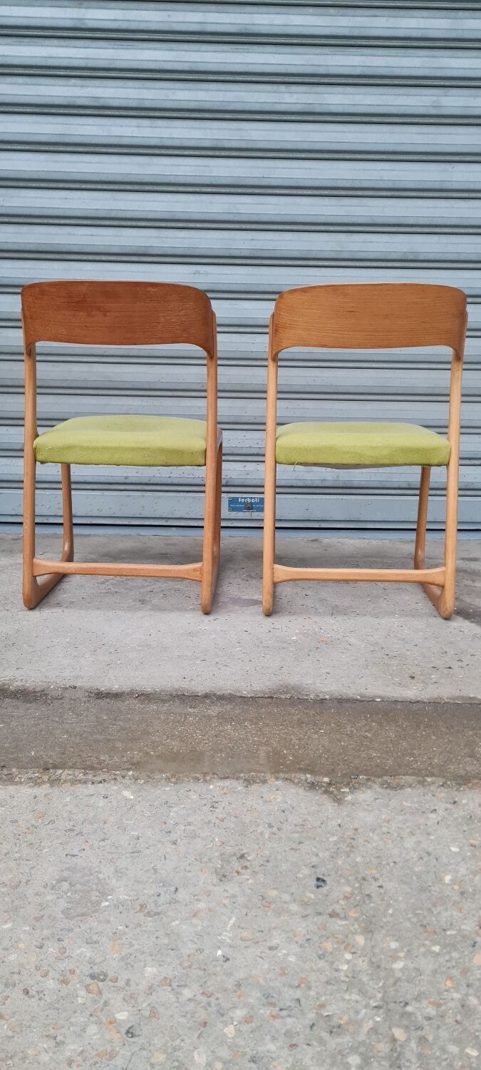 Pair of Baumann sled chairs