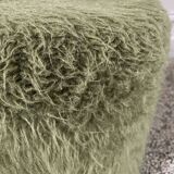 Pelfran pouf in vintage green mustache