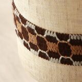 Floor lamp - Ceramic base with large lampshade - 1970s