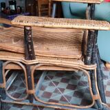 Vintage rattan lounge chair