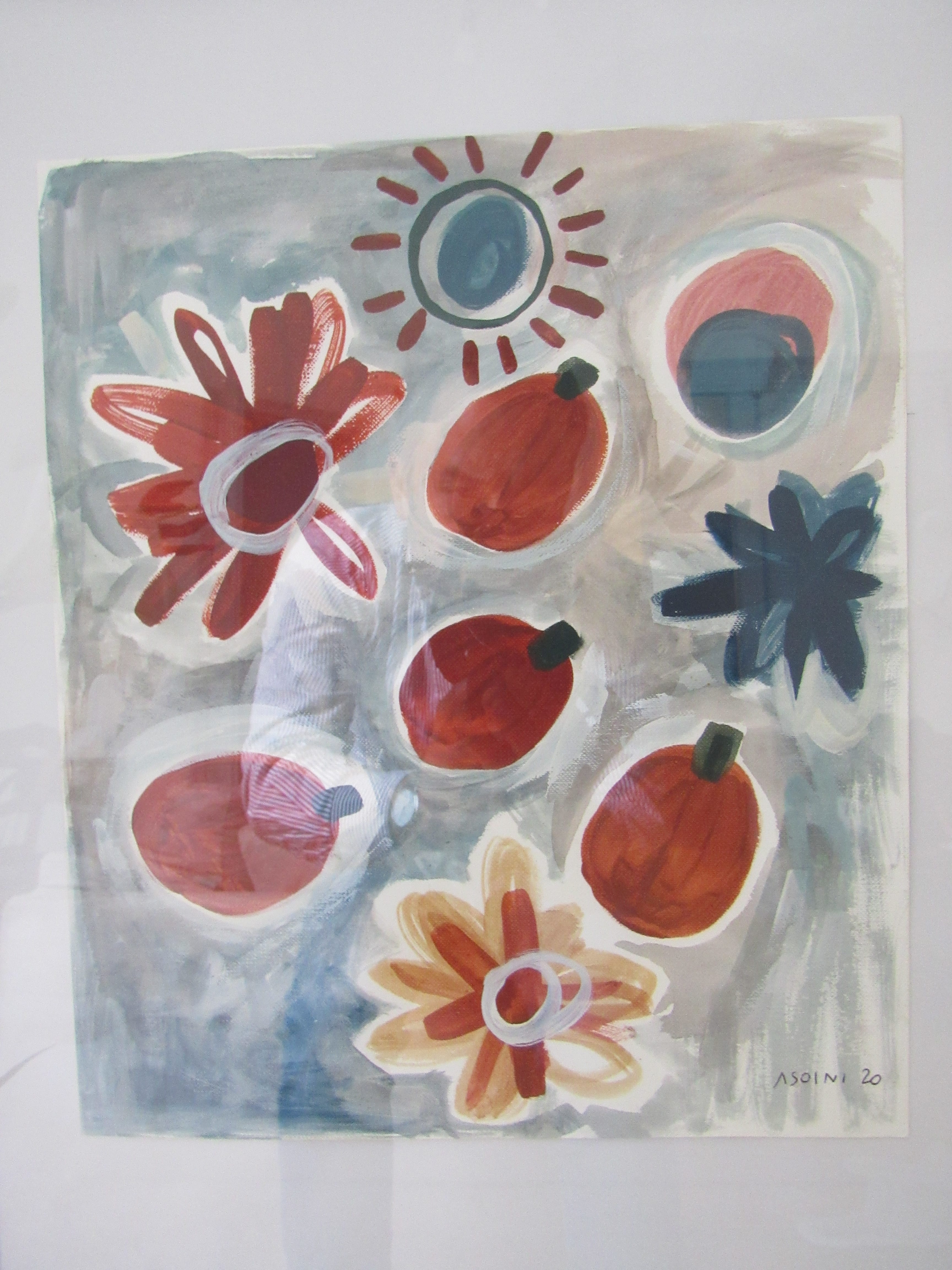 Pair of paintings by Laura Asoini Summer fruits