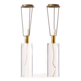 Set of French 1970s Lucite Table Lamps