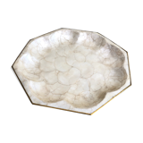 Mother-of-pearl and brass tray