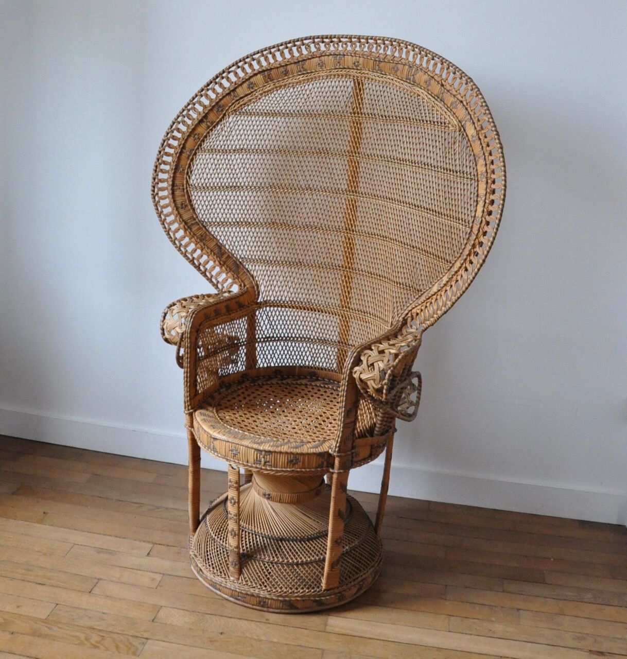 Fauteuil Emmanuelle en rotin et osier