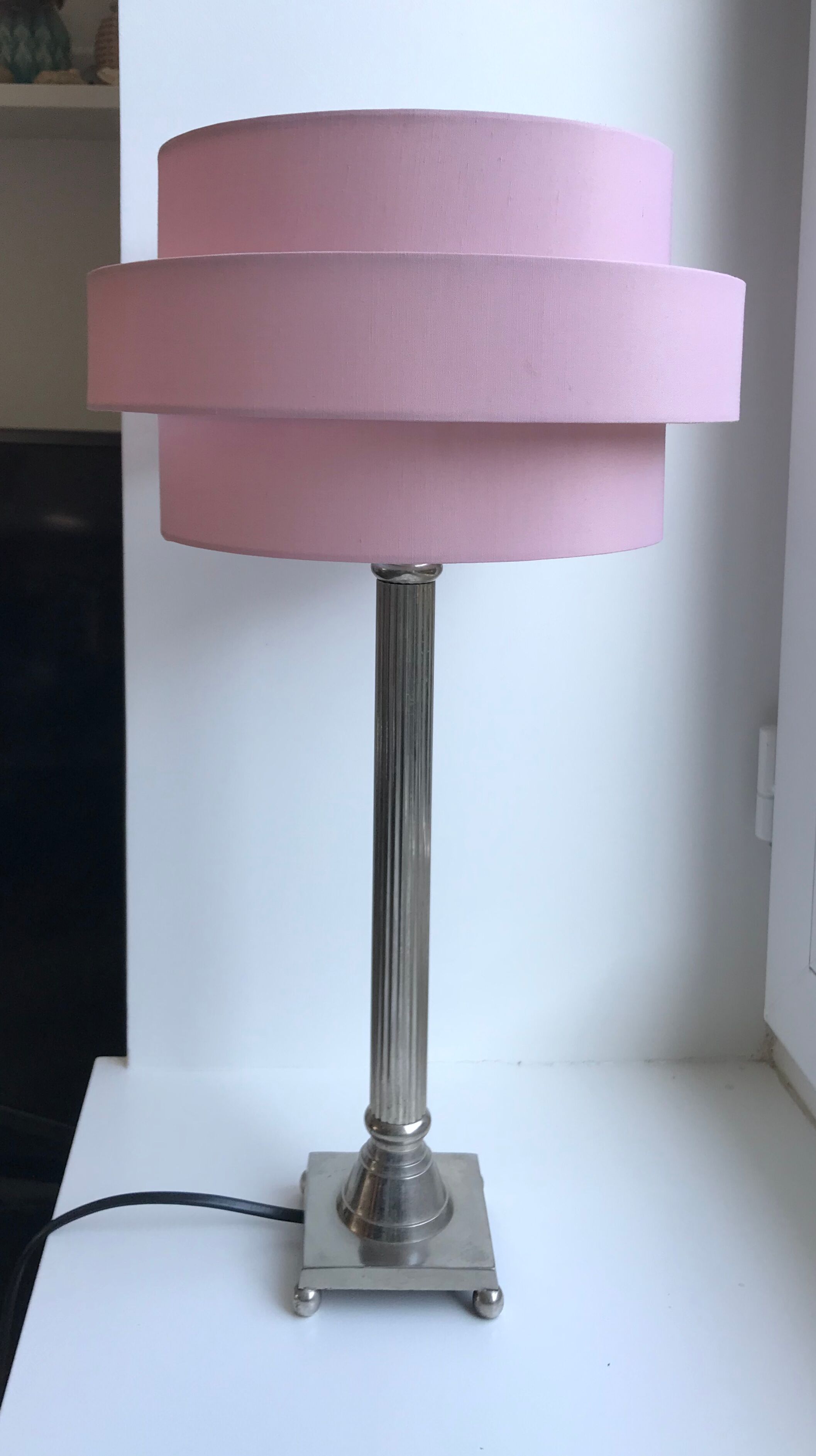 Silver metal lamp 50s