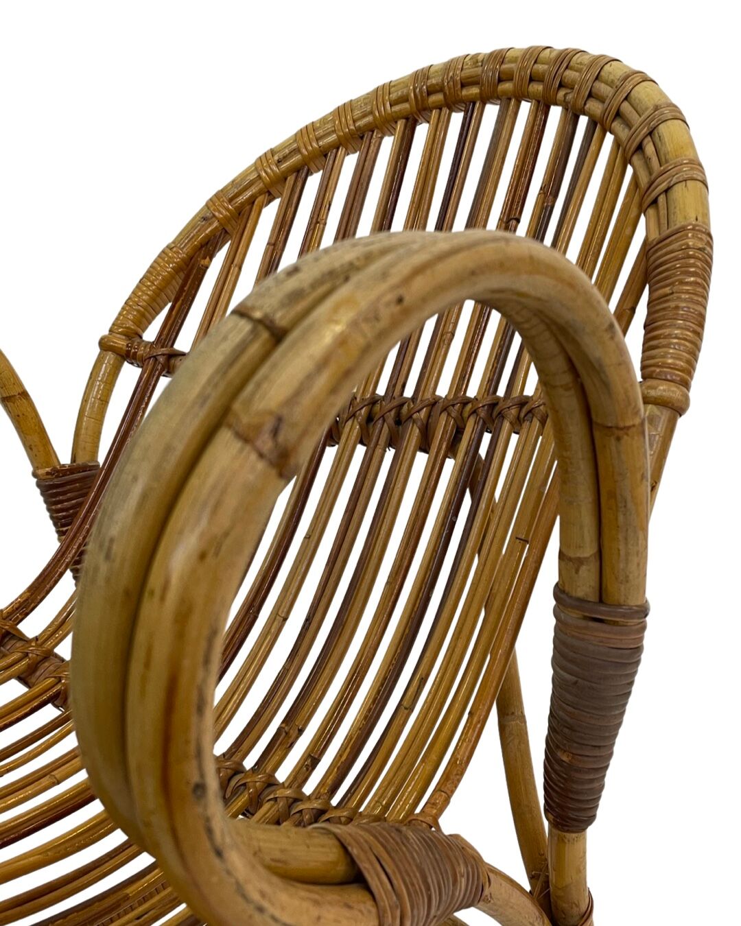 Fauteuil en rotin par Dirk van Sliedregt Rohe Noordwolde 1960 aux Pays-Bas