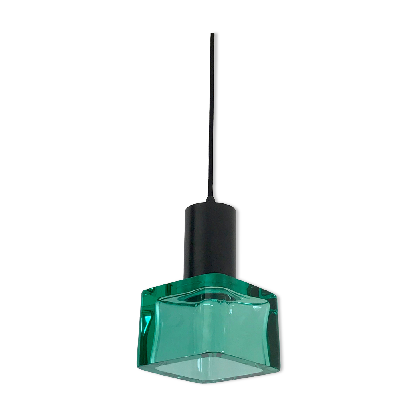 Flavio Poli pendant lamp for Seguso glass Murano, Italy 60s