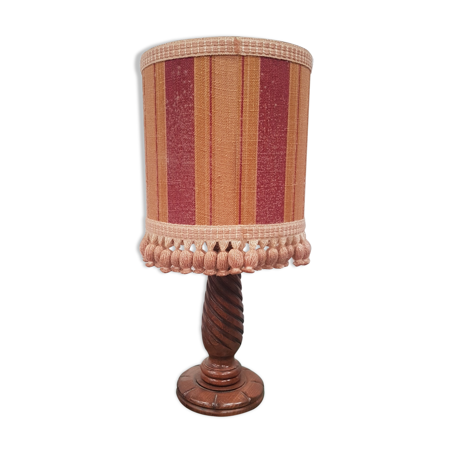 Wooden foot table lamp lampshade