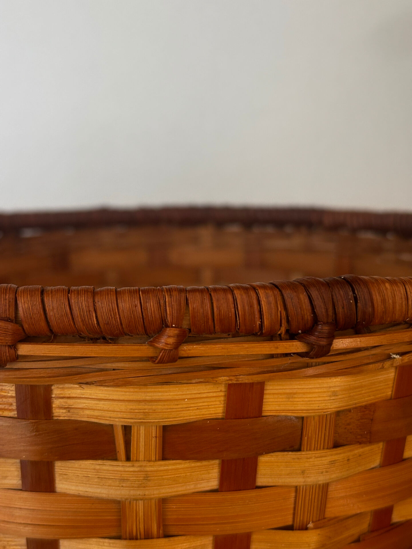 Vintage wicker basket or paper bin