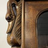 Empire style swan neck bookcase in mahogany / mid 20th century