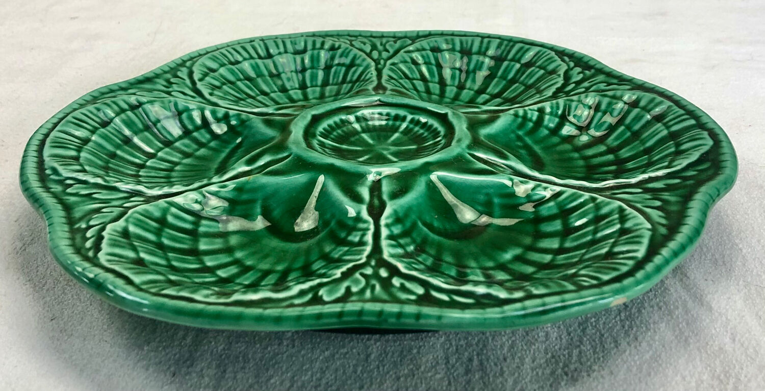 Sarreguemines slurry oyster plate